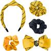 Harry Potter Accessori per Capelli per Ragazze, Design Tassorosso, Include Elastici Capelli, Fermaglio e Fascia per Capelli, Regalo di Hogwarts | Giallo