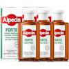 Alpecin Medicinal FORTE Tonico - 3 x 200 ml - Efficace contro forfora e caduta dei capelli, allevia il prurito del cuoio capelluto, lenisce le irritazioni, ideale per capelli grassi
