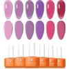 TONITU G · Tonitu G 6 Colori Jelly Smalto Semipermanente per Unghie in Gel Set Rosa baby, lilla, lavanda, viola, fucsia, cremisi Soak Off UV LED Gel Smalti Unghie Kit per Manicure Popolare Nail Art