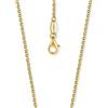 Engelsrufer Belcher catena collana in oro placcato 925 Sterling argento spessore 2,1 mm (0,08) lunghezza 50 cm (19.69)