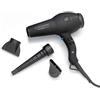 Diva Pro Styling Diva Professional Ultima 5000 Pro Black Diva - Asciugacapelli professionale, motore CA, lunga durata e bocchetta stretta professionale, colore nero