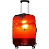 DOTBUY-SHOP Elastica Proteggi Valigia Suitcase Luggage Cover, DOTBUY 3D Aereo Viaggio Proteggi Bagagli Coprire Coperchio di Protezione Antipolvere Lavabile Copertura (H,XL (30-32 pollici))