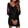 Cocila Offerte di Primavera Vestito Nero Lungo Elegante Abito Cerimonia Gestante Abiti Midi Donna Cotone Abito Lungo Nero Casual Vestito Lungo Casual Donna Estivo Abito Color Pastello Deals of The Day