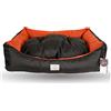 Ligo Oliver - Cuccia per cani di grande taglia idrorepellente sfoderabile resistente ai graffi. Cuscino materasso per cani in nylon. REALIZZATA A MANO IN ITALIA (S:60x50 cm, MARRONE/RUGGINE)
