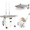 LexonElec Carrello della Spesa Pieghevole, Carrello Portatile Pieghevole con Ruote per Scalare le Scale, Cestino Compatto con Coperchio Magnetico, Manico Telescopico, Leggero Resistente fino a 80 kg -Bianco