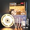 WOBANE Striscia Led COB 2 Metri 12V, Striscia Led Bianco Caldo 3000K, CRI 94+, Strisce Led Adesive con Interruttore e Spina per Cucina Sottopensile,Specchio,Vetrina,Camera da Letto,TV, 640 LEDs