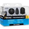 Kutzall Set di Frese Rotanti da 3 Pezzi - Albero da ¼, Grana Molto Grossa - Accessorio Falegnameria per Attrezzi Bosch, DeWalt, Makita, Milwaukee - Carburo di Tungsteno Strutturato