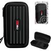 CyeeLife Custodia per freccette, custodia per freccette in acciaio o punta morbida, contiene 3 freccette e accessori extra, tubi e tasche integrate per alette, punte, alberi