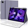 IVEOPPE Tastiera iPad Air 5 Generazione 2022, Tastiera iPad Air 4 Generazione 2020, Custodia Tastiera ipad pro 11 4/3/2/1 Generazione, Tastiera Bluetooth Wireless Layout Italiano, Viola lavanda