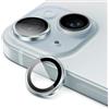 JETech Pellicola Fotocamera per iPhone 15 6,1 Pollici e iPhone 15 Plus 6,7 Pollici, 9H Vetro Temperato Copri Anello Individuale in Metallo, HD Chiaro, 1 Set (Blu)