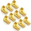deleyCON Set 10 Adattatori Angolari SAT 90° per Cavo Coassiale - Spina Angolare f - Adattatore f - Connettore f - 7 mm - Giunto SAT - Placcato Oro