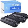 MYCARTRIDGE Cartuccia toner compatibile con Brother MFC-L6900DW L6300DW L6400DW DCP-L5500DN L5100DN L5200DW L6800DW per Brother TN3480 Toner (2 nero)