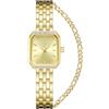 CIVO Orologio Donna Rettangolare Oro Acciaio Analogico Orologio da Polso con Bracciale Elegante Piccolo Impermeabile Quarzo Orologio Minimalista Lusso, Regalo Donna