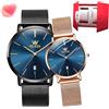 OLEVS Mens Ms lovers Watch - Minimalista ultra sottile alla moda - Fibbia della lunetta in acciaio inossidabile - Casual Japanese Ms Quartz Orologi per gli uomini - Cinturino traspirante in mesh