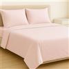 MAXIME MAISON - Completo Lenzuola Una Piazza e Mezza Francese in Cotone 100% Made in Italy, Set Lenzuola 1 Piazza e Mezza con Federe Tinta Unita, Biancheria da Letto Certificata Oeko Tex Standard 100