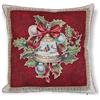 generico Cuscino natalizio in gobelin federa 47x47 cm Tema Stella di Natale (rosso/bianco)