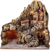 Holyart Borgo con Grotta Fontana presepe Napoletano 40x34x40 cm