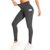 GymCope Leggins Sportivi Donna Vita Alta, Leggins Push up Palestra con Tasche, Leggings Pantaloni Yoga Elasticizzati Controllo della Pancia con Logo Riflettente per Pilates, Fitness, Gym, Casual