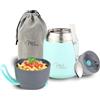 Milu Thermo per Alimenti 300ml 440ml 450ml 650ml 800ml I Contenitore Termico di Acciaio Inossidabile, Isotermico Sottovuoto per Cibi Caldi e Freddi (Menta, 450ml)