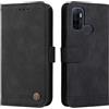 SEAHAI Cover per Oppo A53s / Oppo A53, Ultra Sottile Custodia Premium Pelle Portafoglio Kickstand Slot per Schede [RFID Blocking] TPU Antiurto Flip Cover Libro - Nero
