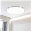 Mengjay Plafoniera LED Soffitto 18W, Lampada da Soffitto LED Moderno 6000K 1800LM Plafoniera Bagno Impermeabile Plafoniere da Ufficio Luce Soffitto per Camera da Letto Cucina Soggiorno Balcone (bianco)