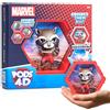 WOW! PODS 4D MARVEL Rocket | Figura Bobble-head collegabile da collezione che esplode dal loro mondo nel tuo | Espositore da parete o scaffale | Giocattoli e regali MARVEL | Serie 1 n. 459