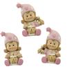 12 PZ JOLLY Calamita BAMBINA TAMBURELLO resina ROSA 5 cm BOMBONIERA 15RU