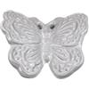 12X Calamita FARFALLA BIANCA in porcellana 7.5x6 cm BOMBONIERA 1AWI