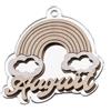 24X Calamita ARCOBALENO con scritta AUGURI in plexi SILVER bomboniera 1AU3