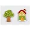 SUPER OFFERTA 44 PZ Calamita ALBERO e CASA resina BOMBONIERA 0YUW