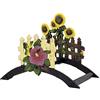 Ferrestock FSKPM012 Porta Mangiatoia Vintage da Parete Modello Girasoli Decorativi Realizzato in Ferro Forgiato Verniciato a Colori con Spazio Abbastanza per Avvolgere Un Tubo