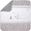 roba - Coperta per neonati Indibaer, 2 lati: 1x super morbida, calda e soffice, 1x 100% cotone
