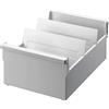 helit H6201382 - Cartoncini the admin DIN A5 orizzontale, con 2 supporti girevoli, colore: grigio chiaro
