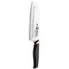 KEEMAKE Set Coltelli da Cucina 3pcs, Coltello Santoku 18 cm, Spelucchino 9  cm, Coltello Giapponese 13 cm, Coltello Cucina Professionale in Acciaio ad  Alto Tenore di Carbonio, con Manico in Legno 