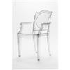 BELLELLI DESIGN SEDIA GHOST TRASPARENTE POLICARBONATO CON BRACCIOLI LA16 - FUMÃˆ CHIARO