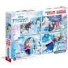 Clementoni - 07723 - Supercolor Frozen Puzzle - 20 + 60 + 80 + 180 pz