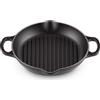 LE CREUSET GRIGLIA ROTONDA GHISA 25 CM, EVOLUTION NERO OPACO