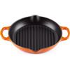 LE CREUSET GRIGLIA ROTONDA GHISA 25 CM, EVOLUTION ARANCIONE FLAME (FIAMMA)