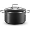 LE CREUSET PENTOLA FONDA IN ALLUMINIO ANTIADERENTE, COPERCHIO IN VETRO M - d 24 x h 20.5 cm | 6,0 lt