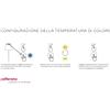 ZAFFERANO LAMPADA DA TAVOLO POLDINA PRO MICRO CROMO/ORO ORO