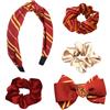 Harry Potter Accessori per Capelli per Ragazze, Design Grifondoro, Include Elastici Capelli, Fermaglio e Fascia per Capelli, Regalo di Hogwarts | Rosso