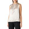 DreiMaster Klassik Blusa a Maniche Corte, Beige Chiaro, M Donna