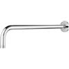 Markcco Braccio doccia con flangia e nastro in teflon, Markcco 38 cm prolunga per soffione fisso e soffione a pioggia, in acciaio inox, montaggio a parete (cromato)