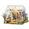 ROBOTIME Kit per casa in miniatura da giardino, casa delle bambole in legno, kit di costruzione con LED per adulti e bambini, regalo di compleanno