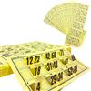 Genérico 480 Cartelle Bingo/Lotto Prefustellate e Riutilizzabili - 90 Palline Numerate, Set per Gioco della Tombola e Bingo, Gioco da Tavolo Tradizionale per Gruppi, Pronto all'Uso (Giallo)