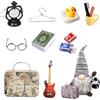AKSXU Accessori in miniatura per casa delle bambole, 10 pezzi decorazione per casa delle bambole mini valigia set in miniatura decorazione