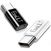 EasyULT Adattatore USB C a Micro USB [2 Pack], USB Type C (Maschio) a Micro USB (Femmina) Adattatore Trasferimento Dati, per Galaxy S10+/ S9, MacBook Pro e Altri Dispositivi USB C(Nero+Bianco)