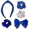 Harry Potter Accessori per Capelli per Ragazze, Design Corvonero, Include Elastici Capelli, Fermaglio e Fascia per Capelli, Regalo di Hogwarts | Blu