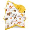 Chickwin Bambino Trapuntino Copriletto Singolo, Coperta Estivo Trapunta Trapuntato in Animale Frutta Stampa Reversibile Coperta Letto Leggera per Camera da Letto (Riccio Volpe,120x150cm)