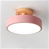 Mengjay Plafoniera LED Soffitto Dimmerabile, Lampada da Soffitto Led Moderna Rotonda 13W, Lampadario Soffitto in Acrilico per Corridoio, Cucina, Soggiorno, Camera, Bagno(20CM) (Rosa)